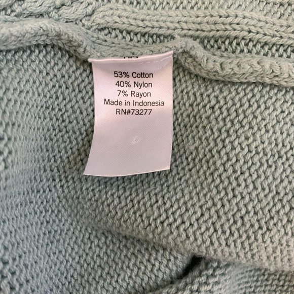 Sonoma Large Cable Knit Sweater Blue Basic Pullover - Picture 4 of 6